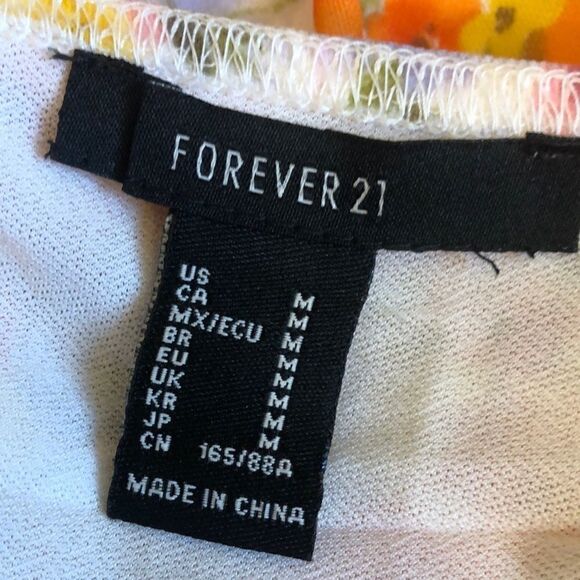 Forever 21 floral tank top spaghetti straps - Picture 3 of 5